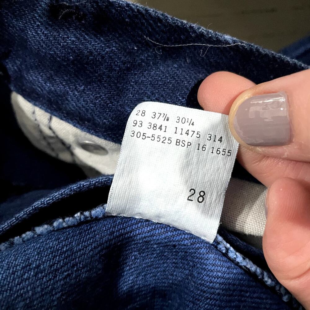 Lee Size 10 Jeans Vintage Super High Waist Dark Wash Made in USA Tapered Cotton - Picture 10 of 14
